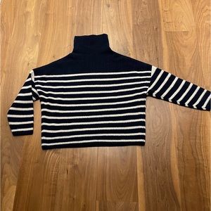J.Crew Ribbed-cashmere wide neck sweater in stripe